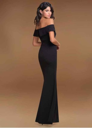 Blush Mark My Valentine Black Stretch Crepe Maxi Dress