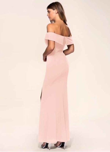 Blush Mark My Valentine Pink Stretch Crepe Maxi Dress