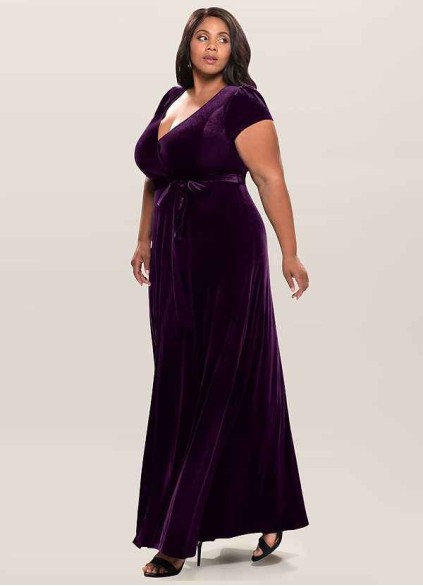 Blush Mark Dreaming Of You Purple Velvet Maxi Dress