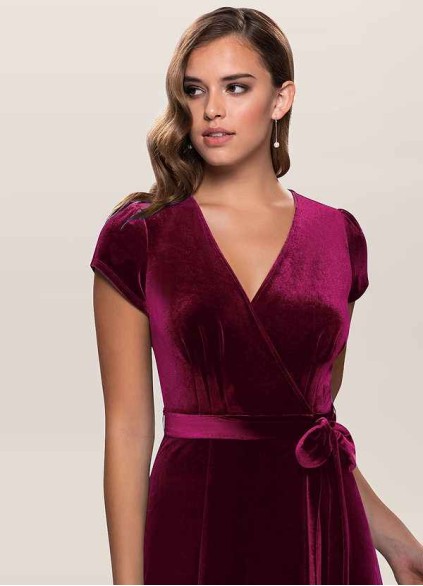 Blush Mark Dreaming Of You Cabernet Velvet Maxi Dress