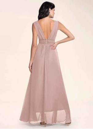 Blush Mark Dancing Queen Dusty Rose Chiffon Maxi Dress