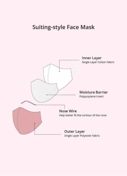 Earizer Men's Non-Medical Reusable Suiting-style Face Mask