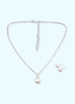 Elegant Pearl Drop Jewelry Set