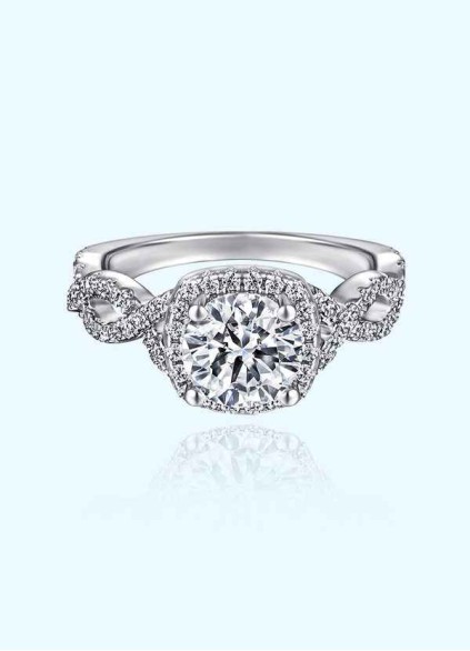 Swirling Hearts CZ Ring