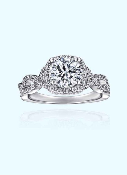 Swirling Hearts CZ Ring