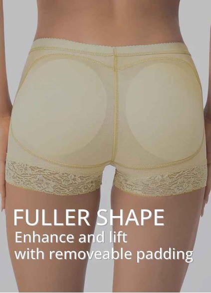 Padded Butt Lifter Lace Boyshort Booty Shaper