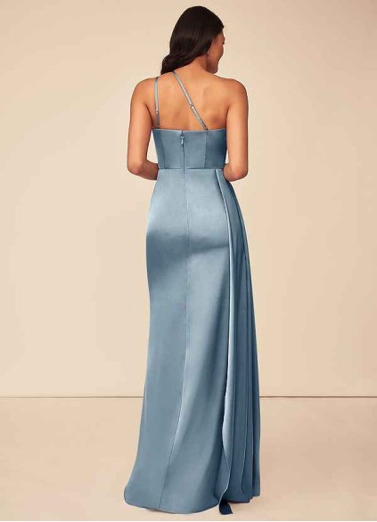 Earizer Maron Stretch Satin Dress