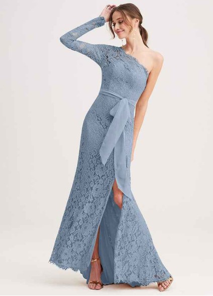 PT101 3 Pnina Signature Lace One-shoulder Gown