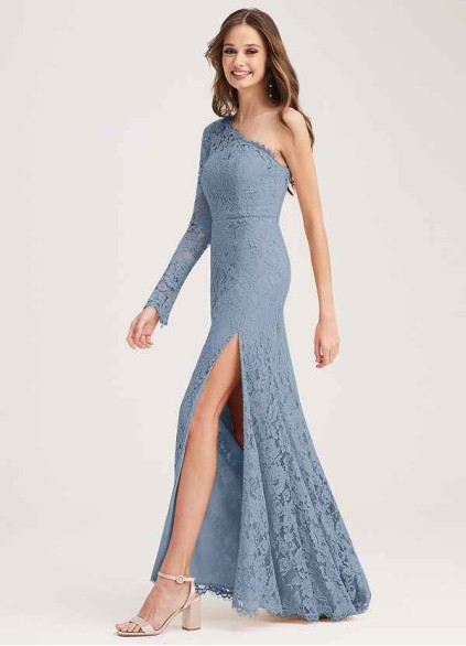 PT101 3 Pnina Signature Lace One-shoulder Gown