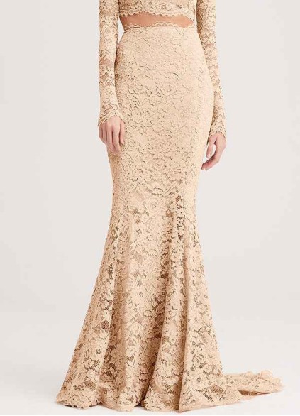 PT101 5 Pnina Tornai Signature Lace Fit-and-flare Skirt