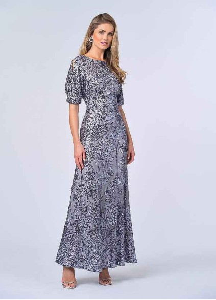 UpStudio Sequin Floral Lace Gown