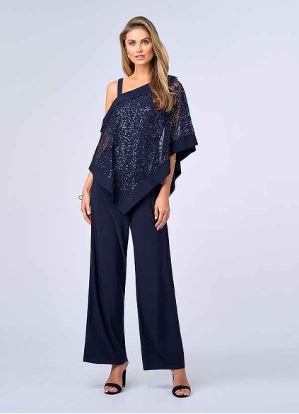 UpStudio One Shoulder Sequin Top and Pant Set