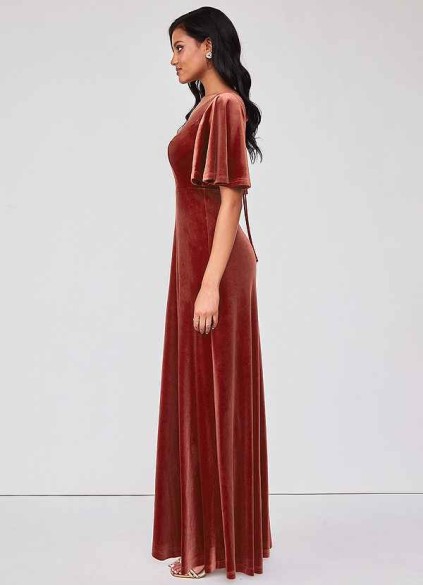 Blush Mark Forever Love Velvet Maxi Dress