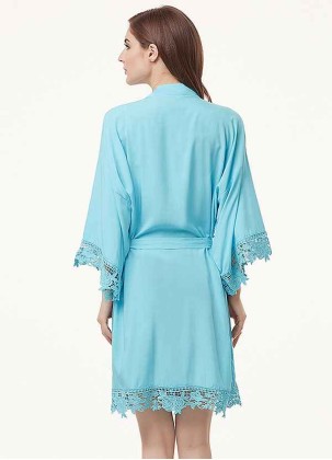 Floral Lace and Cotton Robe