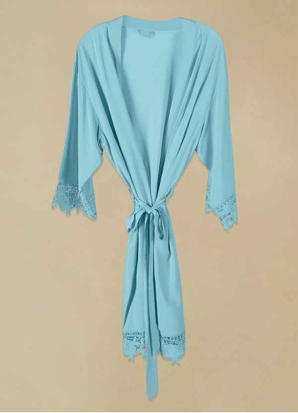 Floral Lace and Cotton Robe