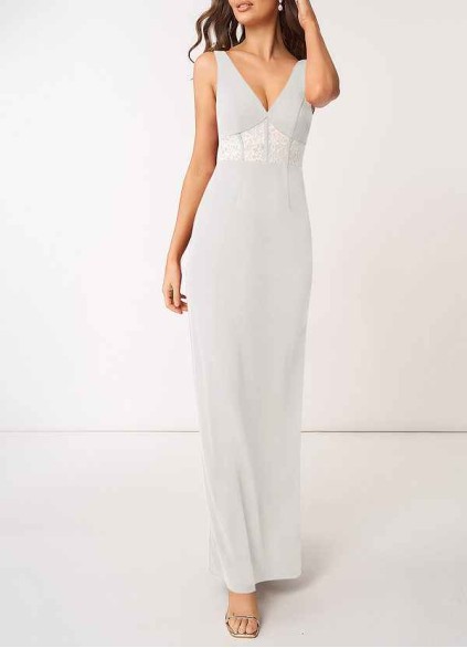 AZ Occasions Modern Romance Stretch Crepe Maxi Dress