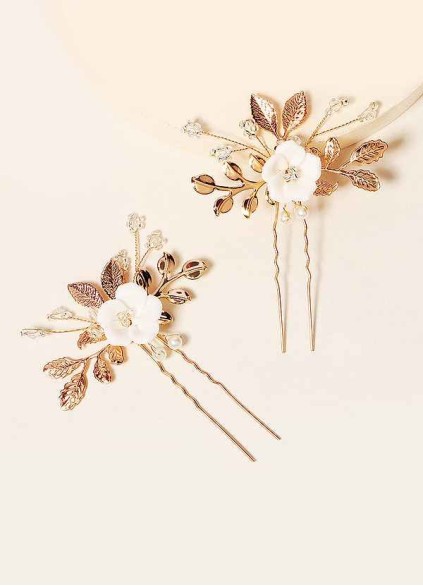 Gold Floral Hairpin Set