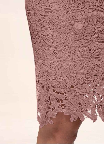 AZ Occasions Heavenly Kiss Dusty Rose Lace Bodycon Short Dress