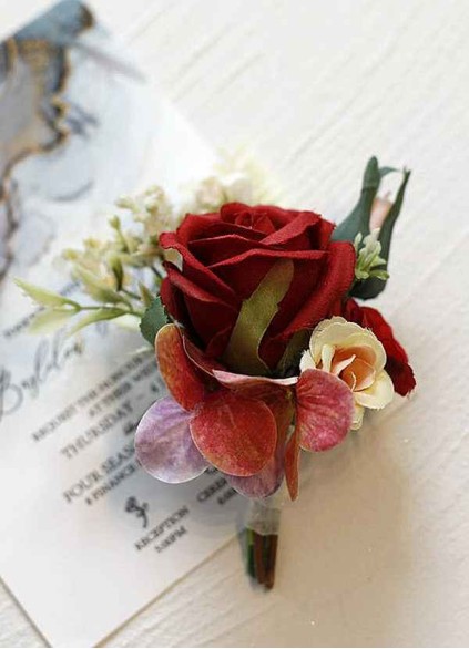 Red Rose Boutonniere