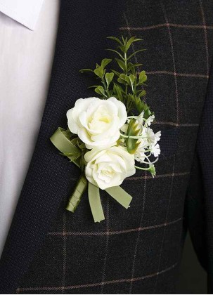 White Rose Boutonniere