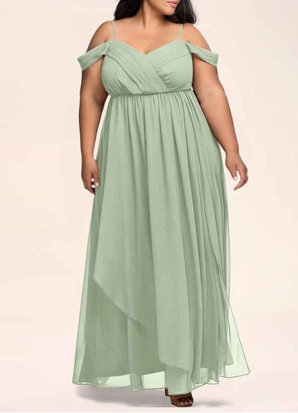 AZ Occasions Philosophy Of Love Dusty Sage Chiffon Maxi Dress