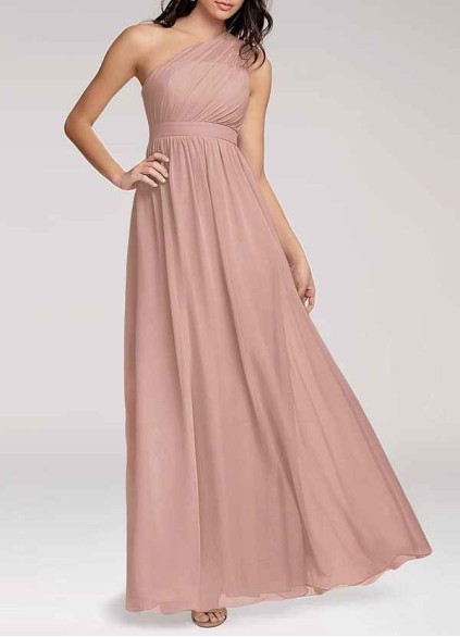 AZ Occasions Magical Day Dusty Rose Chiffon Maxi Dress