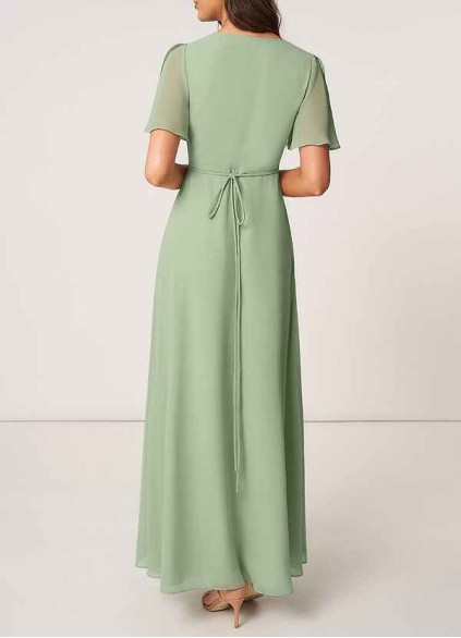 AZ Occasions Chiffon Wrap Maxi Dress