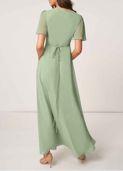 AZ Occasions Chiffon Wrap Maxi Dress